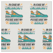 Tissu Citation drôle - Enregistrer mes chaussures (Échantillon)