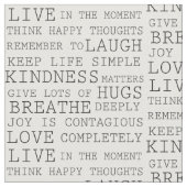 Tissu Citations d'inspiration en noir blanc (Fermer)