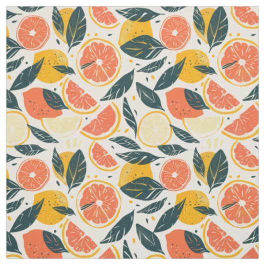 Tissu Citron & Fraise (Échantillon)