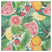Tissu Citron & Fraise Botanique (Fermer)