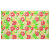 Tissu Citron, orange, pamplemousse et tranches de citron (Fat Quarter)