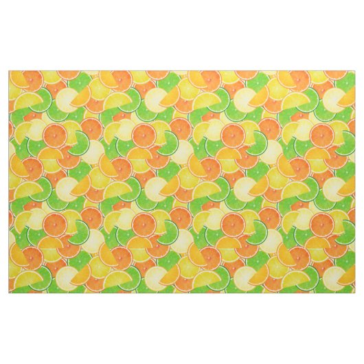 Tissu Citrons, citrons et oranges (Fat Quarter)