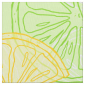 Tissu Citrons d'agrumes vert citron motif (fermé)