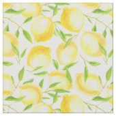 Tissu Citrons et motif feuille (Fermer)