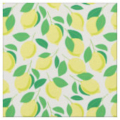 Tissu Citrons et motifs feuille (Fermer)