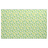 Tissu Citrons et motifs feuille (Fat Quarter)