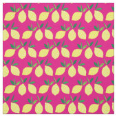 Tissu Citrons Fruits d'été mignons (Échantillon)