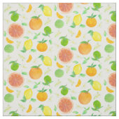 Tissu Citrons Oranges Pamplemousse Agrumes Fruit Aquarel (Échantillon)