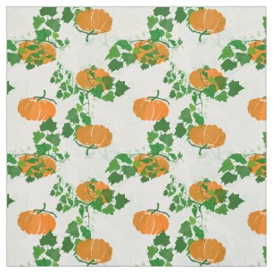 Tissu Citrouille à l'automne