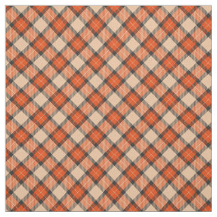 Tissu Citrouille beige chic Motif orange noir