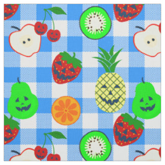 Tissu citrouille d'étéween bleue Halloween fruit