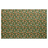 Tissu citrouille épice café vert foncé (Fat Quarter)