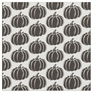 Tissu Citrouille noir - Halloween festive et automne Vin