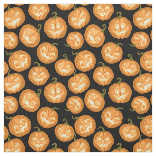 Tissu Citrouilles d'Halloween (Échantillon)