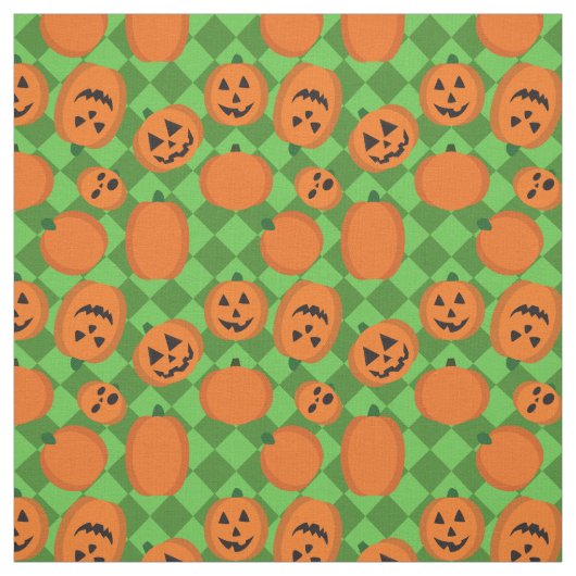 Tissu Citrouilles d'Halloween (Échantillon)
