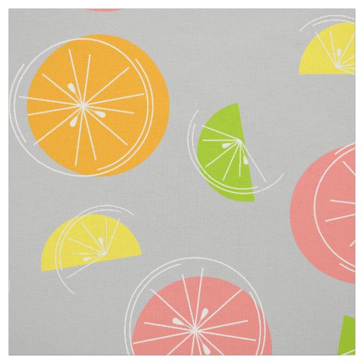 Tissu Citrus Multi gris (Échantillon)