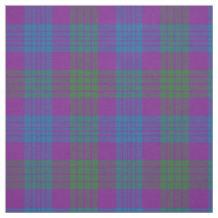 Tissu Clan Lang Tartan Purple, vert et bleu Plaid