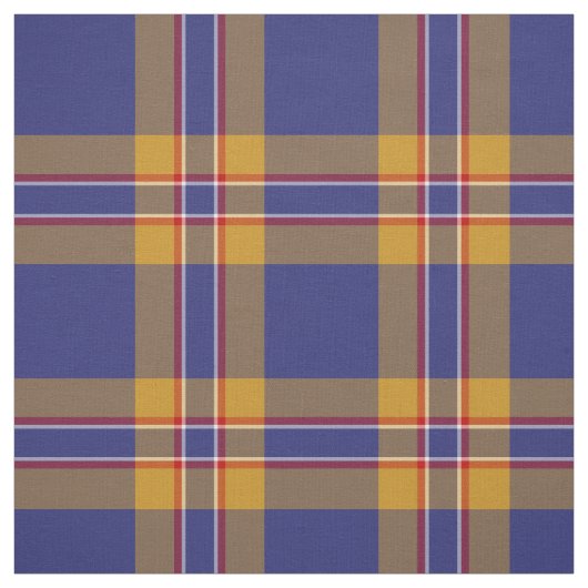Tissu Clan McCann Tartan Plaid bleu et or (Échantillon)