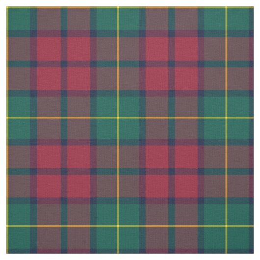 Tissu Clan McCarthy Tartan Vert et rouge Plaid (Échantillon)