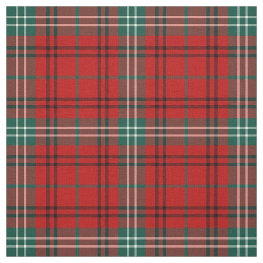 Tissu Clan Morrison Tartan Rouge et vert Plaid (Échantillon)