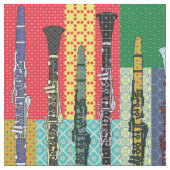 Tissu Clarinets à motifs (Fermer)