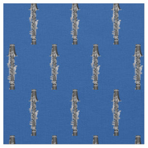 Tissu Clarinets Music Musicien Salle Décor Bleu
