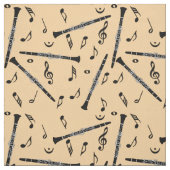 Tissu Clarinets Music Notes Motif (Échantillon)