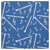 Tissu Clarinets Music Notes Motif (Échantillon)