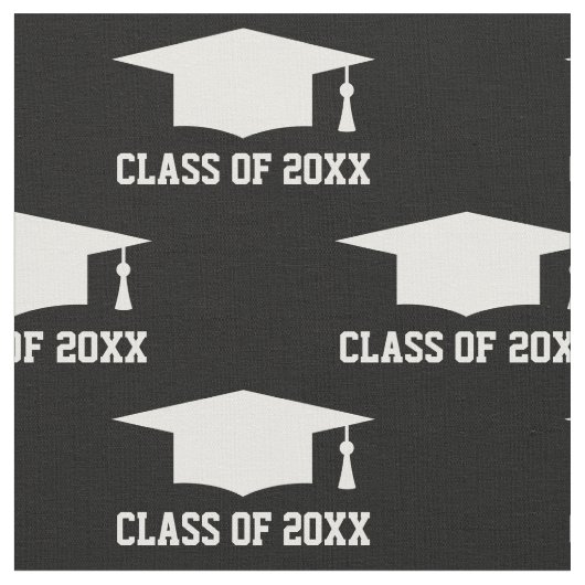 Tissu Classe de 2025 casquette de la remise des diplômes (Fermer)