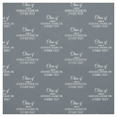 Tissu Classe de diplômes gris de l'année et du texte per (Échantillon)