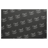 Tissu Classe de Graduation Noire de l'année et du texte  (Fat Quarter)