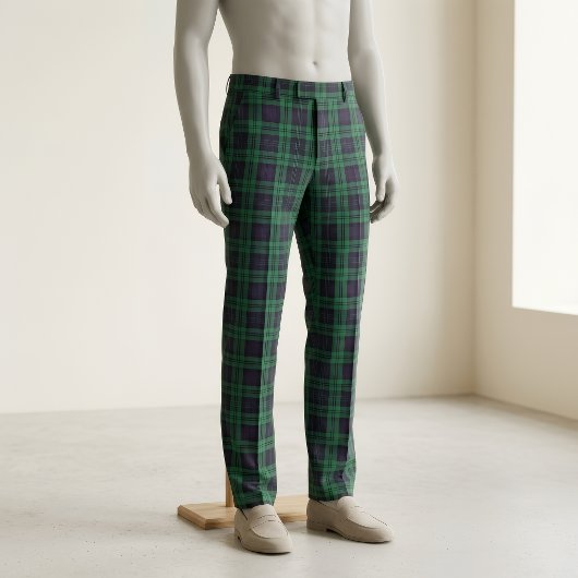 Tissu Classic Green Checkered Polyester Poplin Fabric