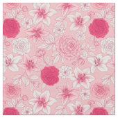 Tissu Classique à Imprimé Floral Rose (Fermer)