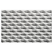 Tissu classique noir et blanc de voiture (Fat Quarter)