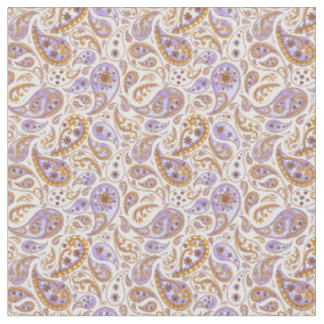 Tissu Classique violet et Brown Vintage Paisley Motif