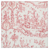 Tissu Classy Elegant Vintage Red French Country Toile (Échantillon)