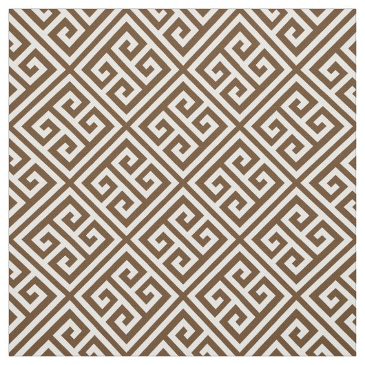 Tissu Clé grecque Brown au chocolat (Échantillon)
