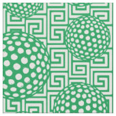 Tissu Clé grecque de golf preppy - Vert (Fermer)