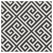 Tissu Clé grecque noire et blanche (Fermer)