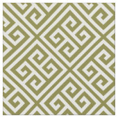 Tissu Clé grecque verte d'olive (Fermer)
