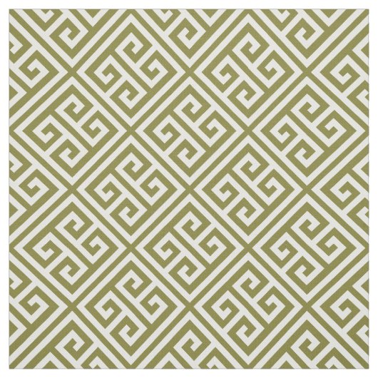 Tissu Clé grecque verte d'olive (Échantillon)