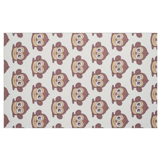Tissu Clipart de singe mignon (Fat Quarter)