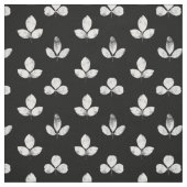 Tissu Clocher blanc sur noir (Échantillon)