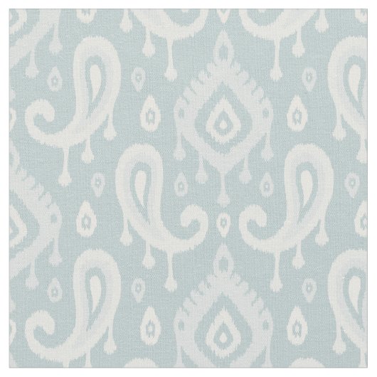 Tissu Cloud Blue Ikat Paisley (Fermer)