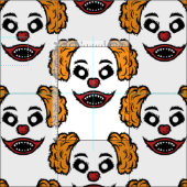 Tissu Clown effrayant Thunder_Cove (Carreau)