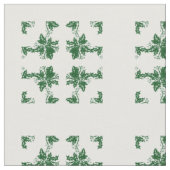 Tissu - Clusters de Feuilles Holly et de baies (Fermer)