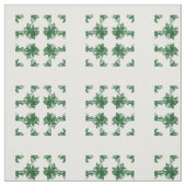 Tissu - Clusters de Feuilles Holly et de baies (Échantillon)