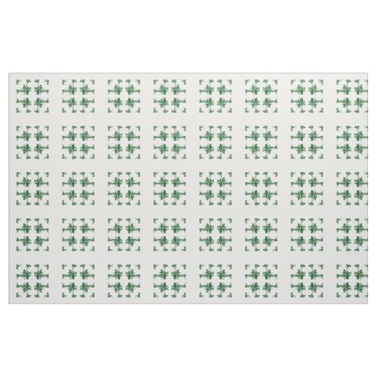Tissu - Clusters de Feuilles Holly et de baies (Fat Quarter)