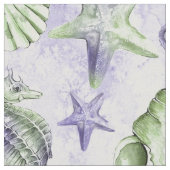 Tissu Coastal Chic | Vert pourpre et citron vert (Fermer)