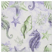 Tissu Coastal Chic | Vert pourpre et citron vert (Échantillon)